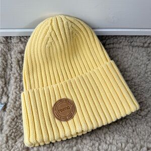 Reima Yellow Knit Beanie Reima Hattara organic yellow baby hat size 5 years